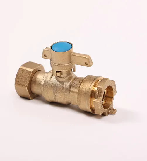 Brass Straight Locking Ball Valve Connect with PE Pipe